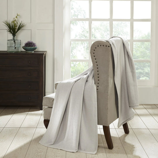 Waffle Weave Honeycomb Knit Soft Cotton Blanket