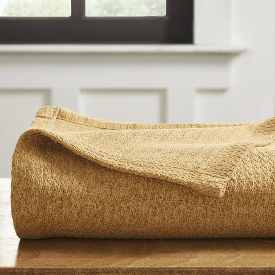 Waffle Weave Honeycomb Knit Soft Cotton Blanket