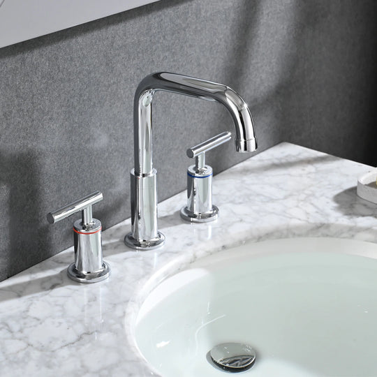 8 Inch Luxury Widespread Bathroom Sink Faucet with Pop-Up Drain