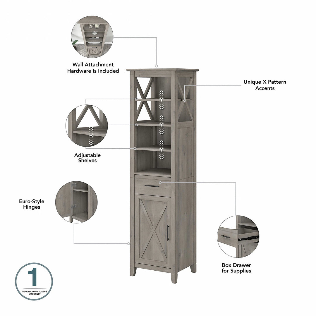Key West 64W Double Vanity with Sinks and Storage by