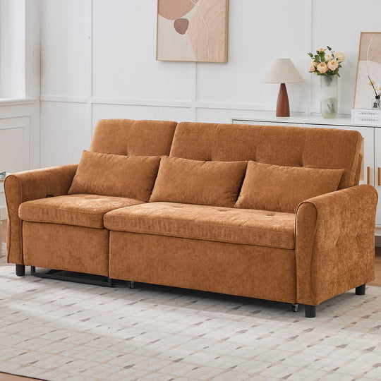 2-In-1 Sofa with Pull-Out Sleeper & Reversible Recliner by