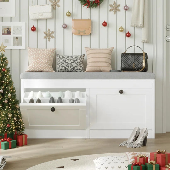 12 Pair Shoe Storage Bench