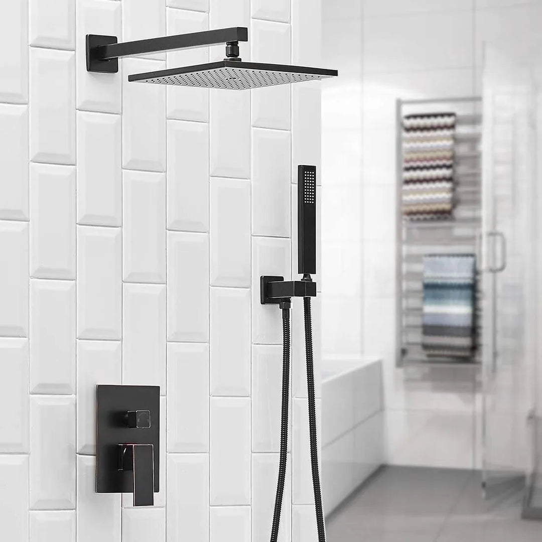 Rain Shower Faucet System Head Oil Rubbed Bronze with 10 Inch