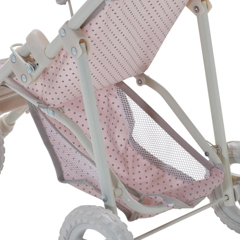 Olivia'S Little World Doll Jogging-Style Stroller, Pink/Cream/Gray