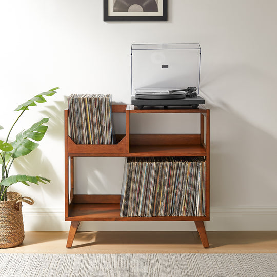 Crosley Asheville Medium Record Player Stand with Vinyl Storage