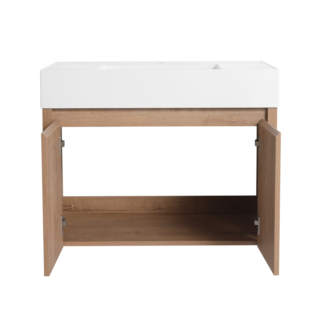 Bathroom Vanity with Sink in 24/30/36 Inch, Floating Bathroom Vanity with Soft Close Door
