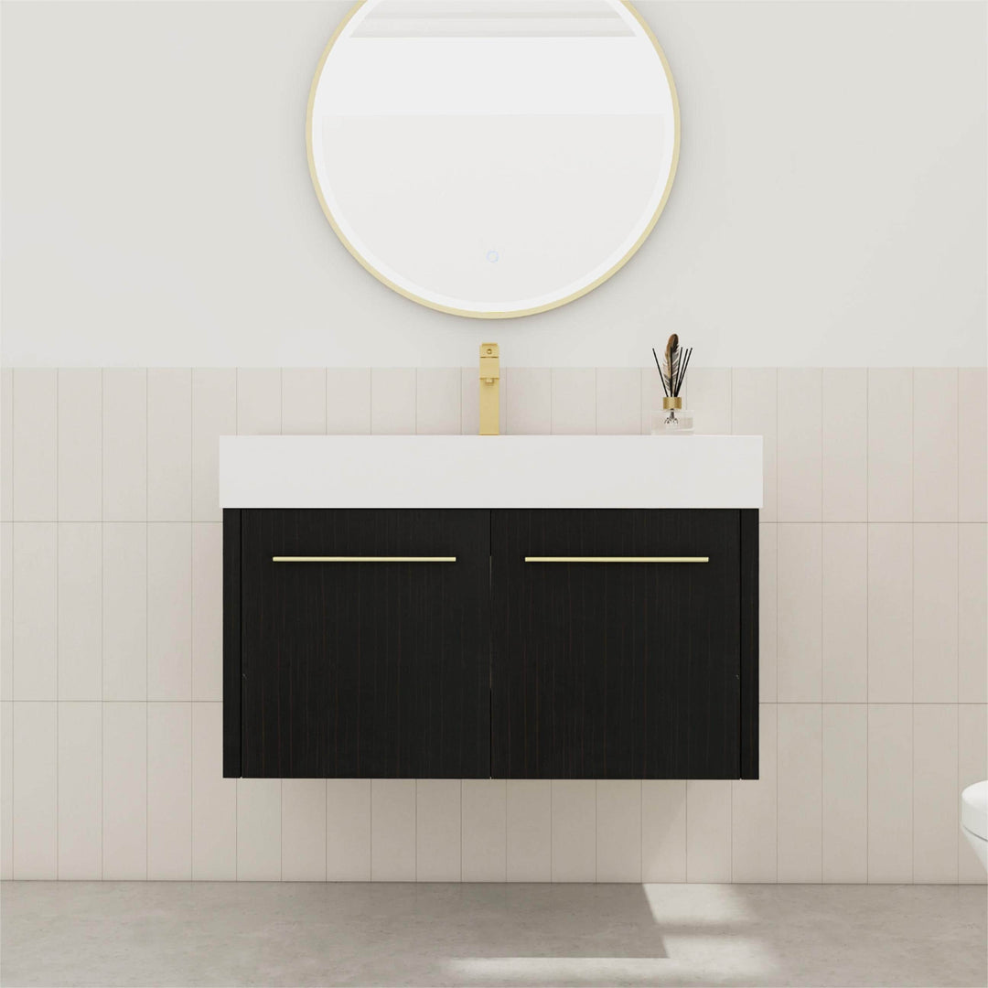 Bathroom Vanity with Sink in 24/30/36 Inch, Floating Bathroom Vanity with Soft Close Door