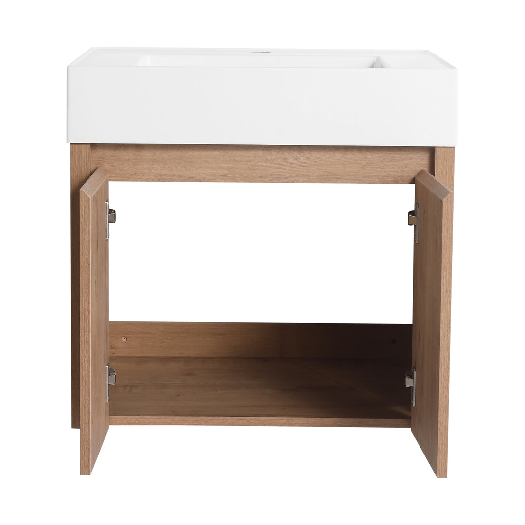 Bathroom Vanity with Sink in 24/30/36 Inch, Floating Bathroom Vanity with Soft Close Door