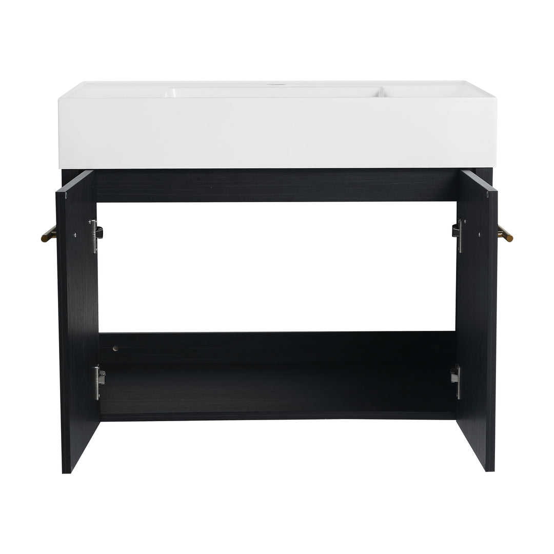 Bathroom Vanity with Sink in 24/30/36 Inch, Floating Bathroom Vanity with Soft Close Door