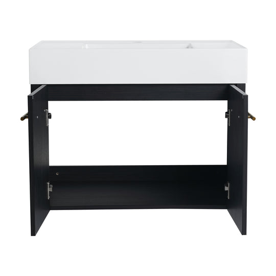 Bathroom Vanity with Sink in 24/30/36 Inch, Floating Bathroom Vanity with Soft Close Door