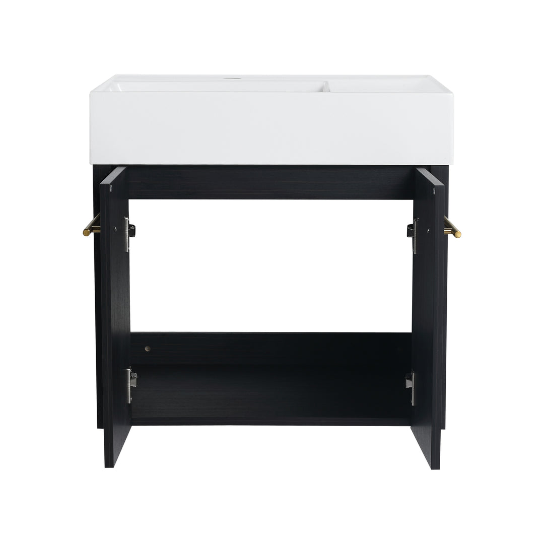Bathroom Vanity with Sink in 24/30/36 Inch, Floating Bathroom Vanity with Soft Close Door