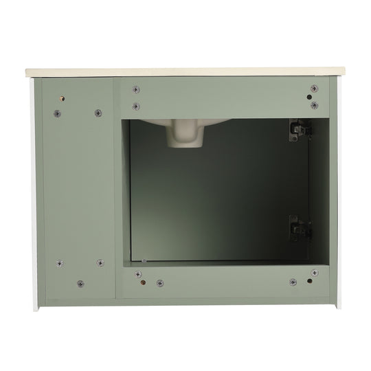 Bathroom Vanity with Sink in 24/30 Inch, Floating Bathroom Vanity with Soft Close Door