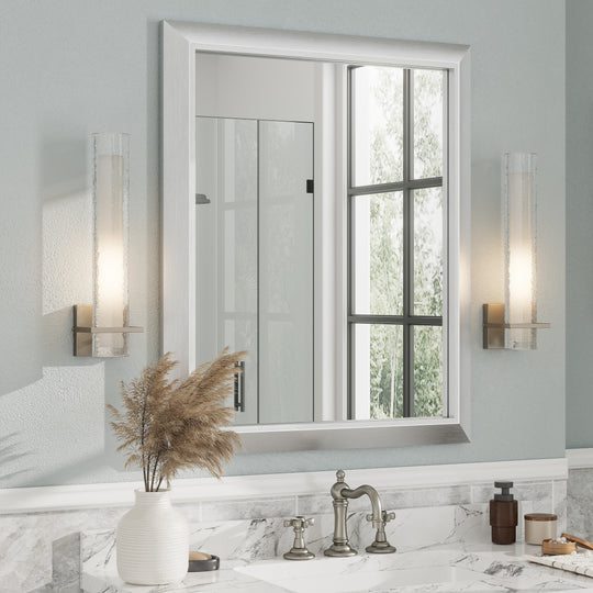 5-Year Warranty Full Size Farmhouse Beveled Metal Rectangle Wall Bathroom Vanity Mirrors