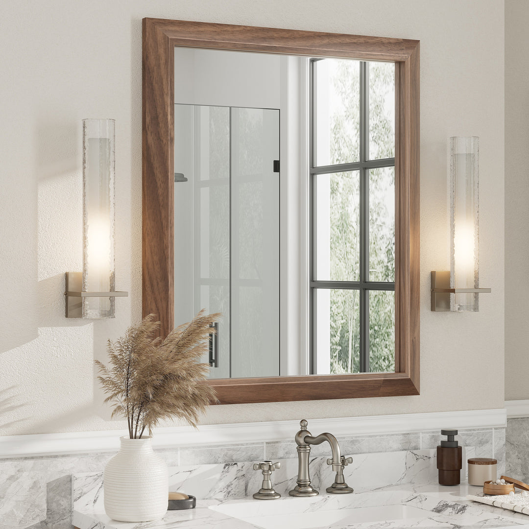 5-Year Warranty Full Size Farmhouse Beveled Metal Rectangle Wall Bathroom Vanity Mirrors