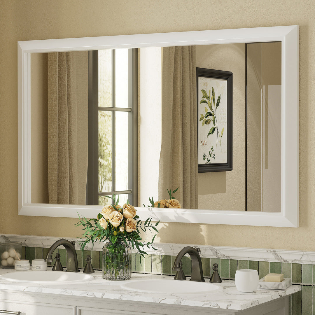 5-Year Warranty Full Size Farmhouse Beveled Metal Rectangle Wall Bathroom Vanity Mirrors