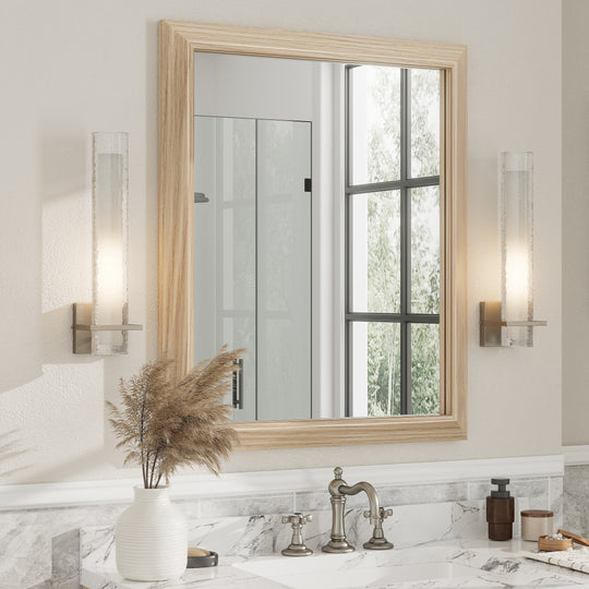 5-Year Warranty Full Size Farmhouse Beveled Metal Rectangle Wall Bathroom Vanity Mirrors