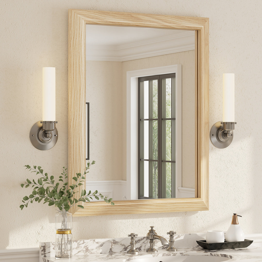 5-Year Warranty Full Size Farmhouse Beveled Metal Rectangle Wall Bathroom Vanity Mirrors