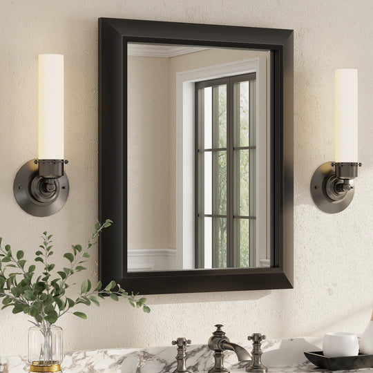 5-Year Warranty Full Size Farmhouse Beveled Metal Rectangle Wall Bathroom Vanity Mirrors