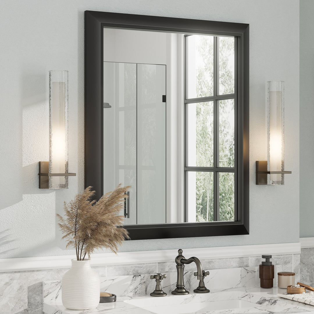 5-Year Warranty Full Size Farmhouse Beveled Metal Rectangle Wall Bathroom Vanity Mirrors