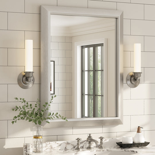 5-Year Warranty Full Size Farmhouse Beveled Metal Rectangle Wall Bathroom Vanity Mirrors