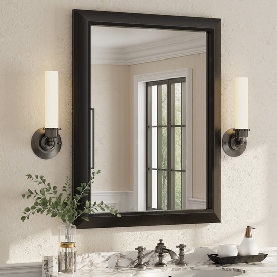 5-Year Warranty Full Size Farmhouse Beveled Metal Rectangle Wall Bathroom Vanity Mirrors