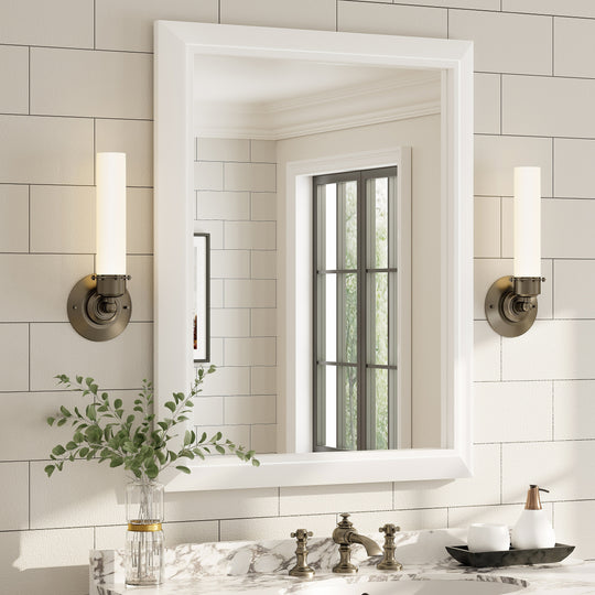 5-Year Warranty Full Size Farmhouse Beveled Metal Rectangle Wall Bathroom Vanity Mirrors