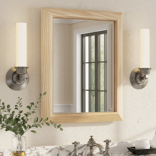 5-Year Warranty Full Size Farmhouse Beveled Metal Rectangle Wall Bathroom Vanity Mirrors