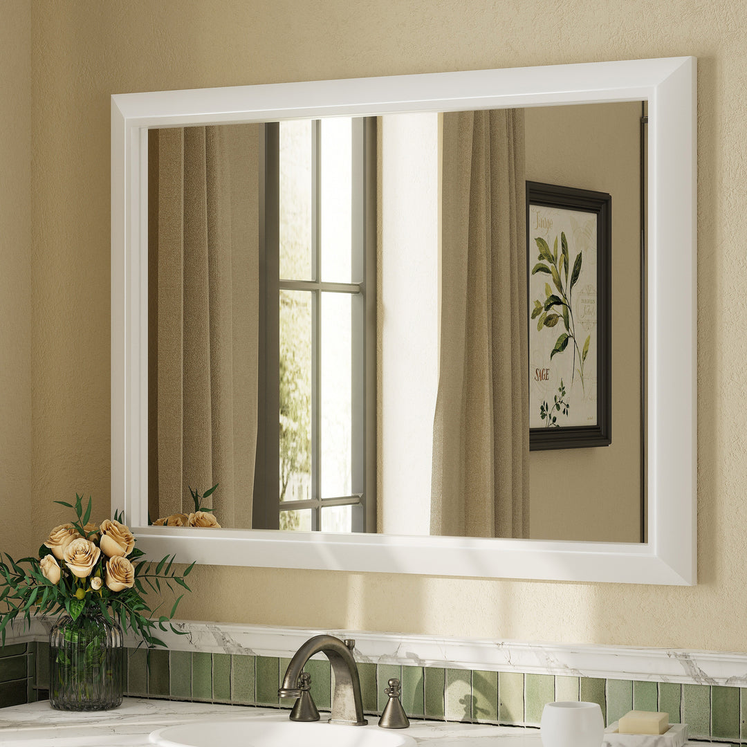5-Year Warranty Full Size Farmhouse Beveled Metal Rectangle Wall Bathroom Vanity Mirrors