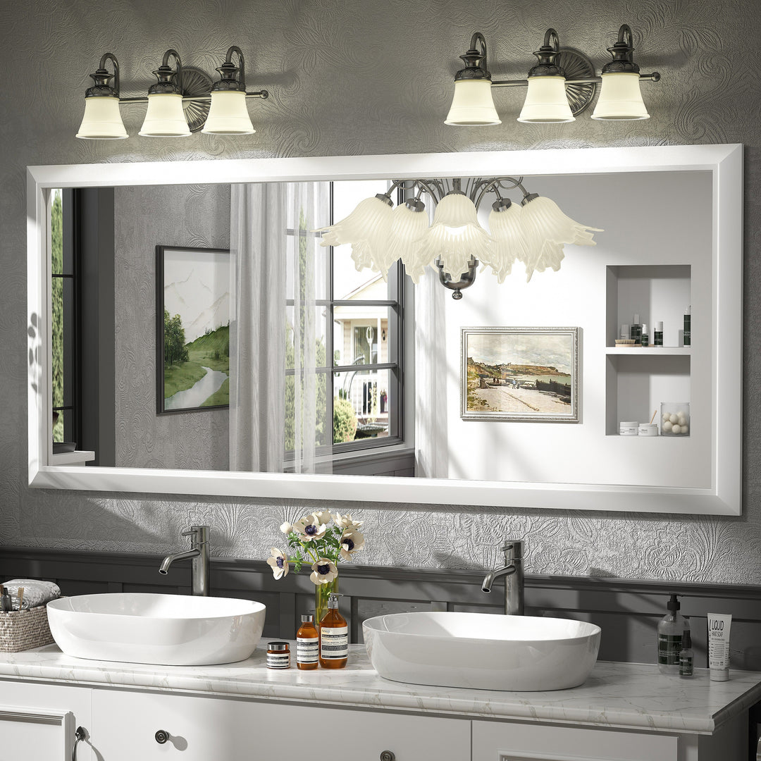 5-Year Warranty Full Size Farmhouse Beveled Metal Rectangle Wall Bathroom Vanity Mirrors