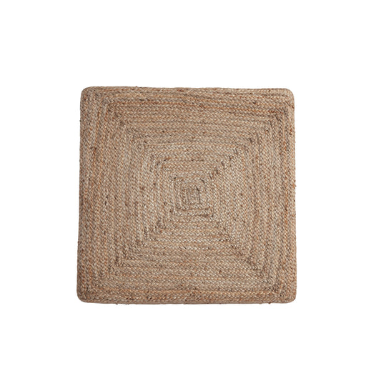 Biscayne Natural Woven Jute 30-Inch Wide Square Coffee Table