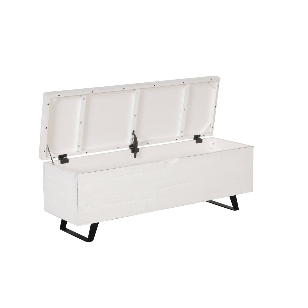 Broadmore 46-Inch Acacia Wood Storage Bench