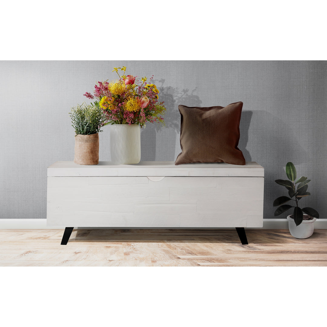 Broadmore 46-Inch Acacia Wood Storage Bench