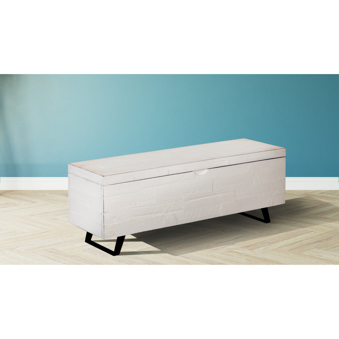 Broadmore 46-Inch Acacia Wood Storage Bench