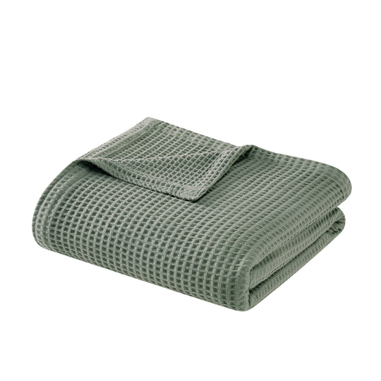 Heritage Cotton Waffle Blanket and Throw
