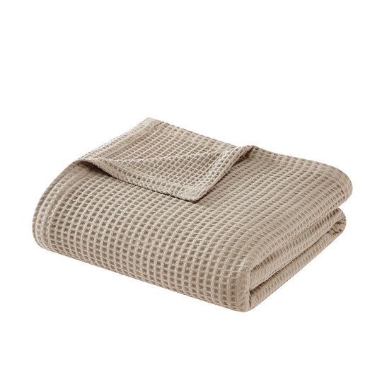 Heritage Cotton Waffle Blanket and Throw