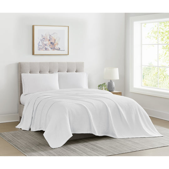 Heritage Cotton Waffle Blanket and Throw
