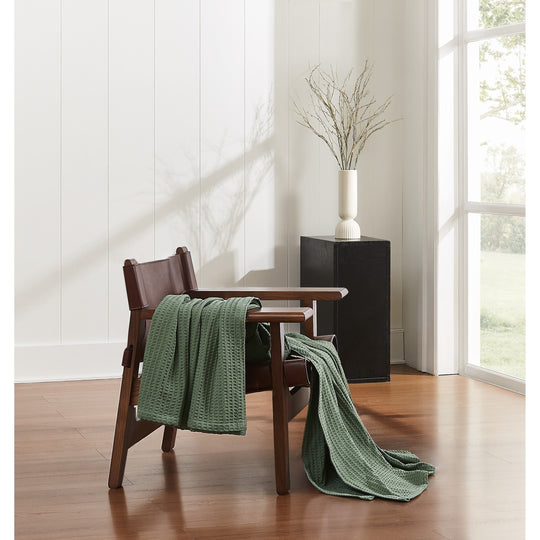 Heritage Cotton Waffle Blanket and Throw