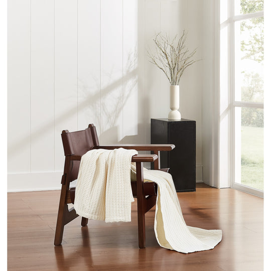 Heritage Cotton Waffle Blanket and Throw