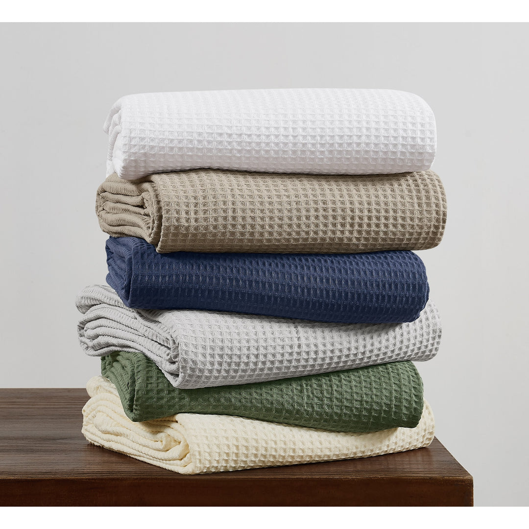 Heritage Cotton Waffle Blanket and Throw