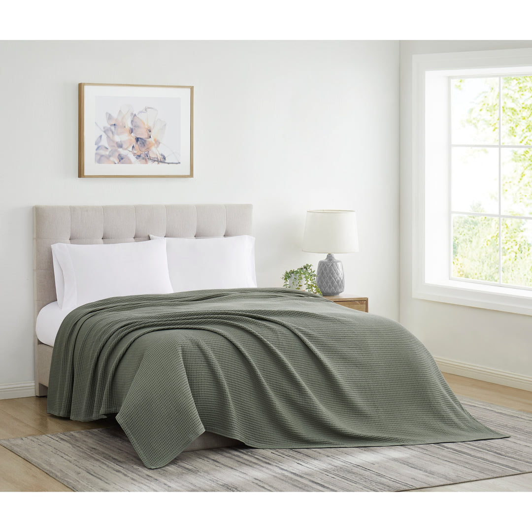 Heritage Cotton Waffle Blanket and Throw
