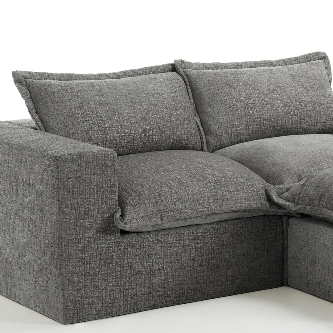 Chenille No Assembly Modular Sectional Sofa Cloud Couch with Ottoman