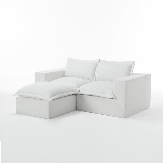 Chenille No Assembly Modular Sectional Sofa Cloud Couch with Ottoman