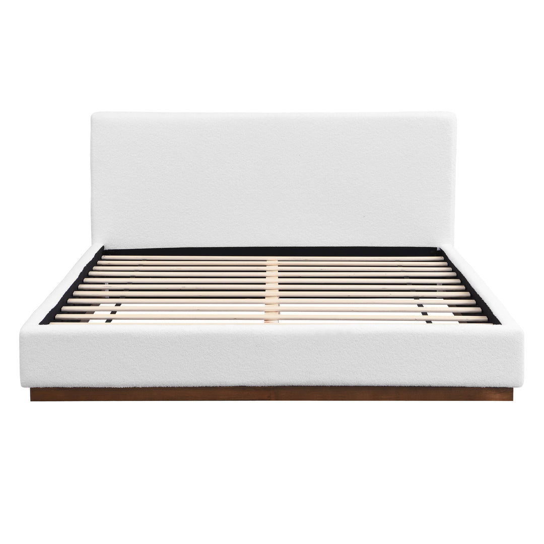 - Colette Boucle Upholstered Bed with Headboard