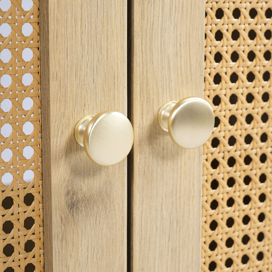 - Hilton 30-Inch Bathroom Vanity: Handwoven Rattan Doors with Wooden Legs & Resin Basin