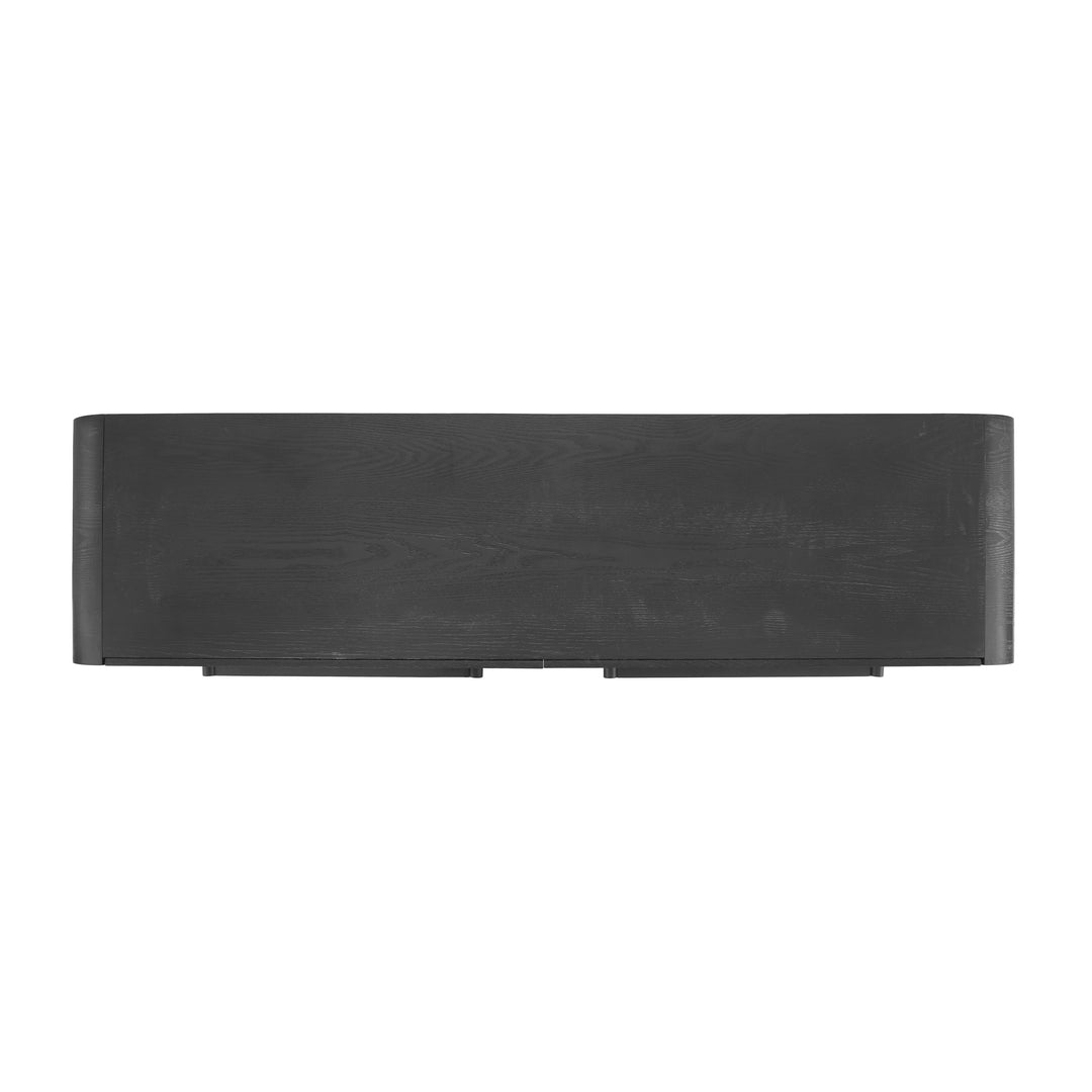 - Nova Contemporary Natural Ash Veneer 4-Drawer Dresser with Sleek Black Handles