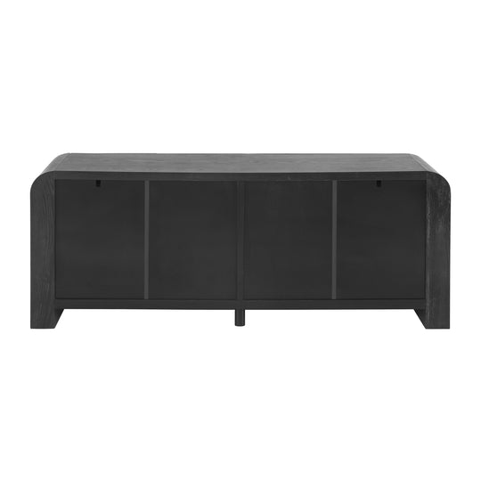 - Nova Contemporary Natural Ash Veneer 4-Drawer Dresser with Sleek Black Handles
