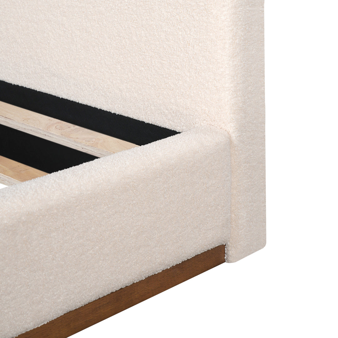 - Colette Boucle Upholstered Bed with Headboard