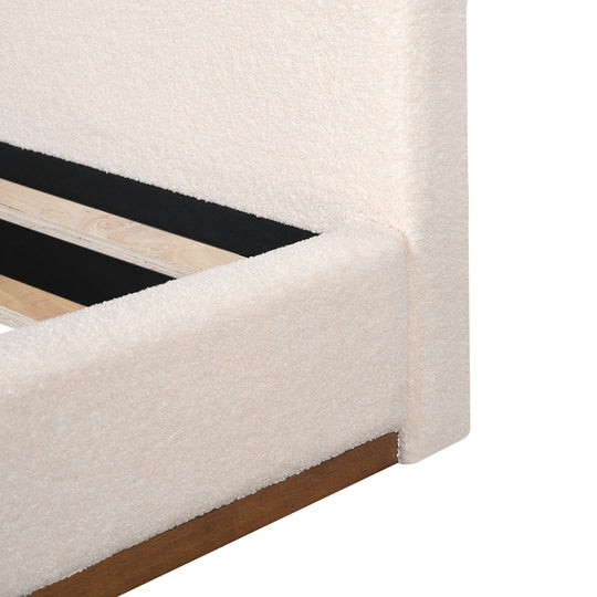 - Colette Boucle Upholstered Bed with Headboard