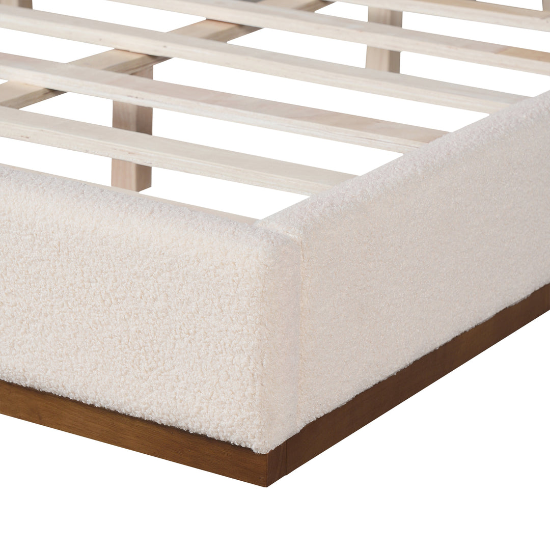 - Colette Boucle Upholstered Bed with Headboard