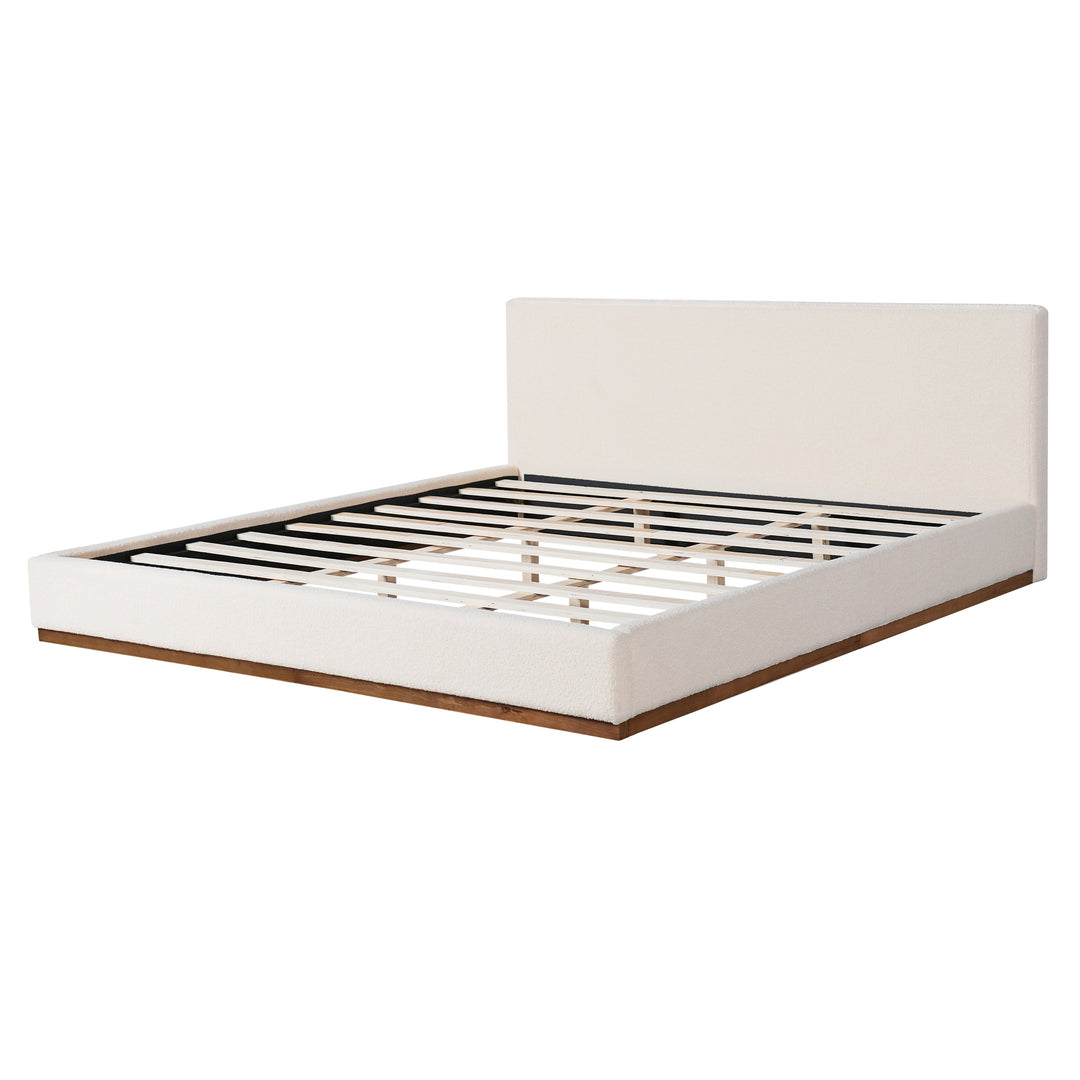 - Colette Boucle Upholstered Bed with Headboard